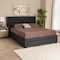 Baxton Studio Braylon Transitional Charcoal Grey Fabric and Dark Brown Finished Wood 3-Drawer Platform Bed-Full 232-13076-ZORO - alternate 3